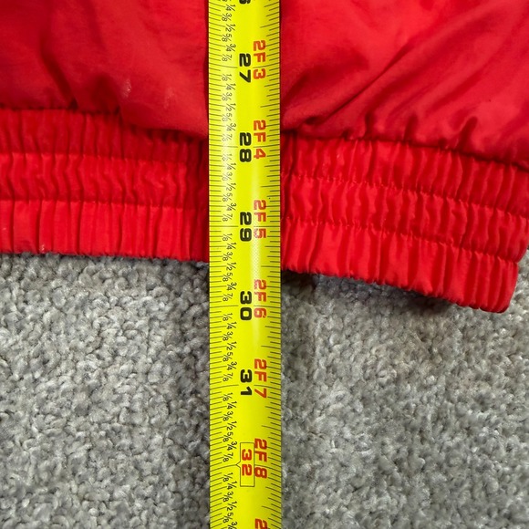 VTG Champion Ohio State Buckeyes Red Windbreaker Hooded Jacket Men's XL Pockets - Picture 5 of 10